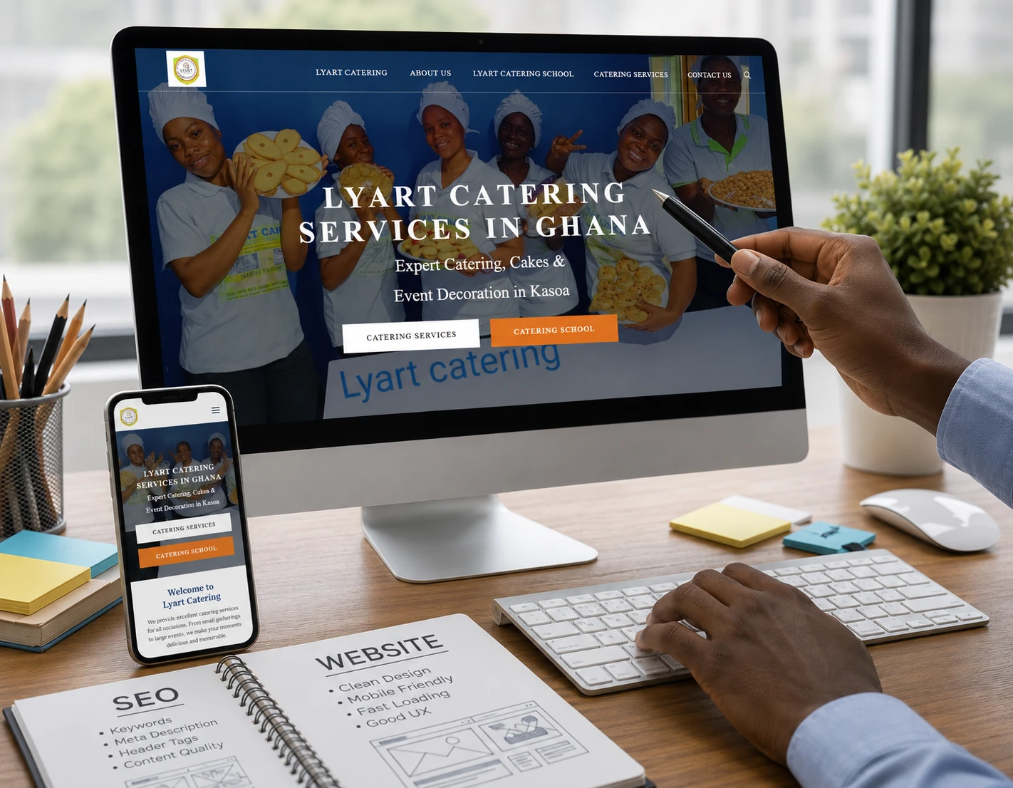 lyart website mockup